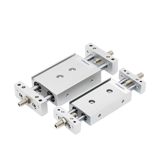 CENWQNZP 1 stücke STMB 10 16 20 25mm Doppel Kolbenstange Druckluft Gas Zylinder Bohrung Einstellbare Hub Slide Zylinder(STMB10,200) von CENWQNZP