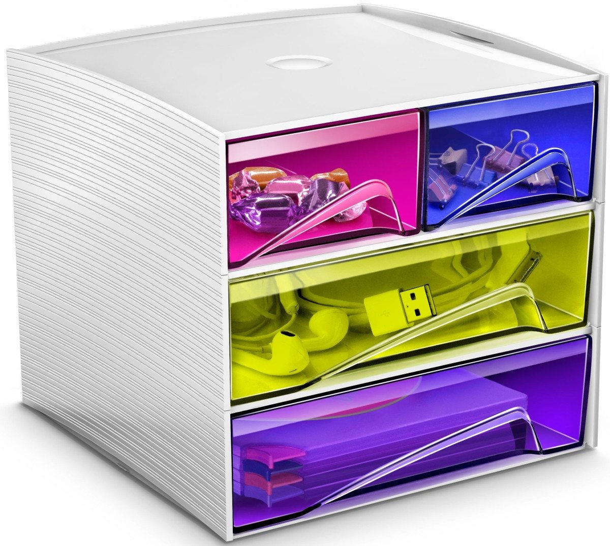 CEP Aufbewahrungsbox Aufbewahrungsbox Mycube 2 kleine + 2 große Schubfächer mehrfarbig von CEP