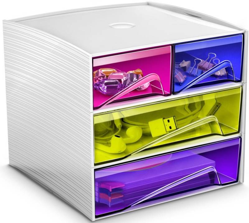 CEP Aufbewahrungsbox Aufbewahrungsbox Mycube 2 kleine + 2 große Schubfächer mehrfarbig von CEP