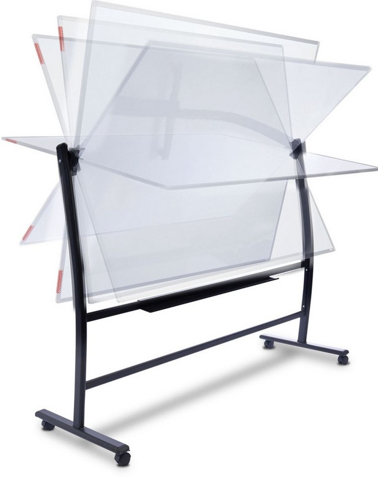 CEP Magnettafel Stativ-Drehtafel 120x60cm beidseitig RD-6871+6951 schwarz. von CEP