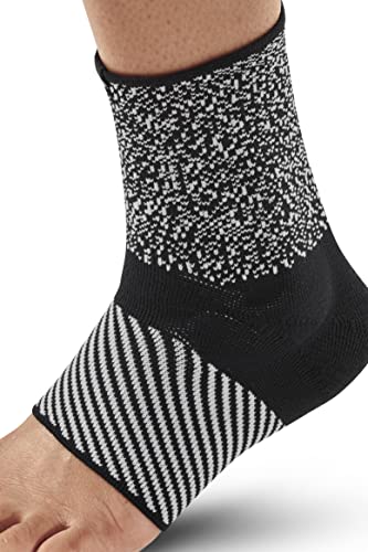 CEP - ORTHO ANKLE SLEEVE MAX SUPPORT COMPRESSION unisex | Sprunggelenkbandage mit 3D-Silikon-Pad zur Entlastung des Knöchels | Sprunggelenk Fußbandage mit Kompression | Black/White | L von CEP