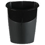 CEP Papierkorb Ellypse Schwarz 15L Polypropylen 25,1 x 31,8 x 38 cm von CEP