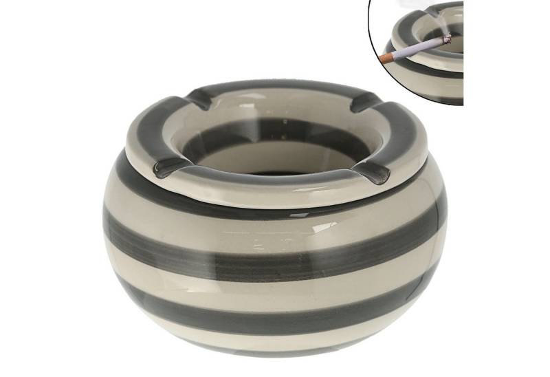 CEPEWA Aschenbecher Sturmaschenbecher grau weiß gestreift Ø 13,5 cm Windaschenbecher CEPEWA Aschenbecher Sturmaschenbecher grau weiß gestreift Ø 13,5 cm Windaschenbecher von CEPEWA