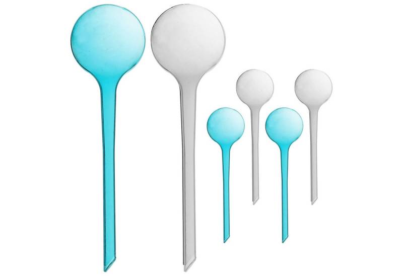 CEPEWA Bewässerungssystem Bewässerungskugel 6er Set 7x28cm Kunststoff blau weiß Wasserspender von CEPEWA