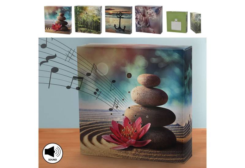 CEPEWA Bewegungsmelder Soundbox 4er Set Bewegungssensor 4 Sounds 12x12x3,5cm Pappe Kunststoff von CEPEWA
