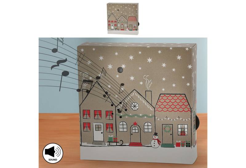 CEPEWA Bewegungsmelder Soundbox 'Village' 2 X-Mas Sounds Bewegungsmelder 12x12x3,5cm Pappe von CEPEWA