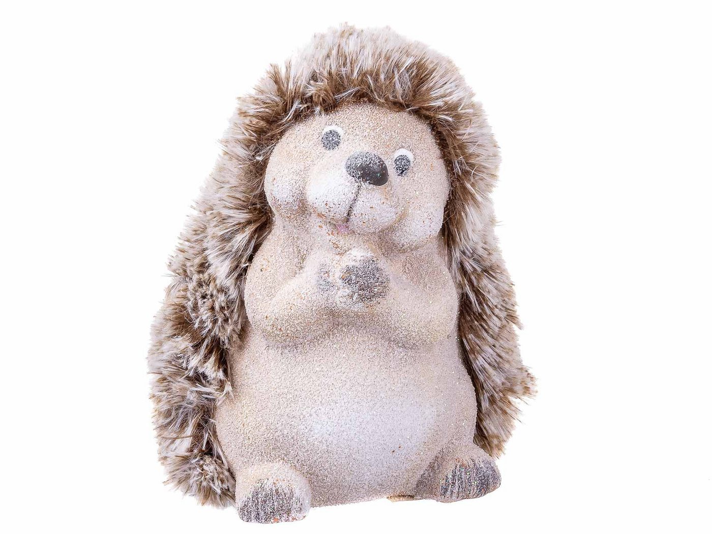 CEPEWA Dekofigur Keramik Igel mit Fell Dekofigur ca. 19 cm (Stück, 1 St., 1) von CEPEWA