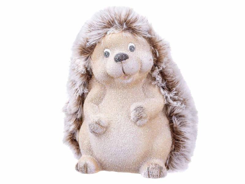 CEPEWA Dekofigur Keramik Igel mit Fell Dekofigur ca. 19 cm (Stück, 1 St., 1) von CEPEWA