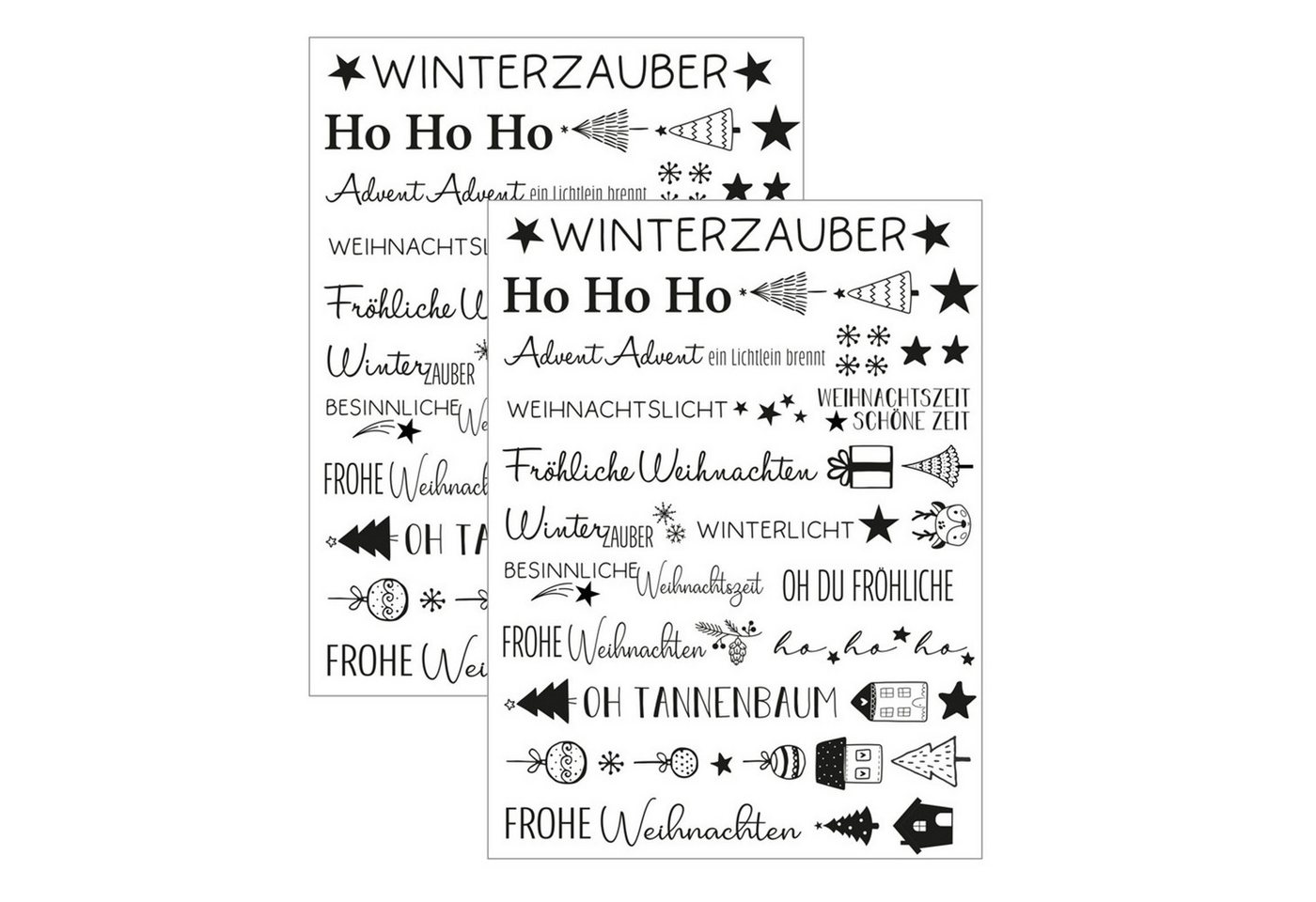 CEPEWA Dekofigur Weihnachten Kerzentattoos 2er Set 24x Kerzen Deko CEPEWA Dekofigur Weihnachten Kerzentattoos 2er Set 24x Kerzen Deko von CEPEWA