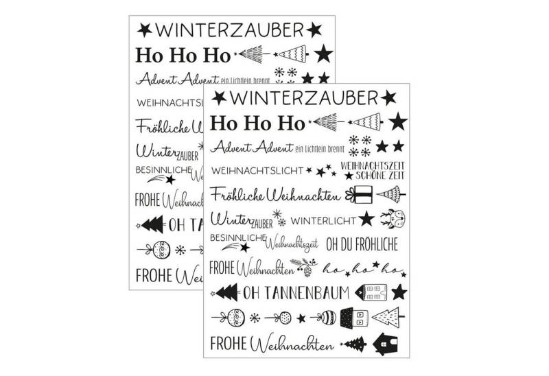 CEPEWA Dekofigur Weihnachten Kerzentattoos 2er Set 24x Kerzen Deko von CEPEWA