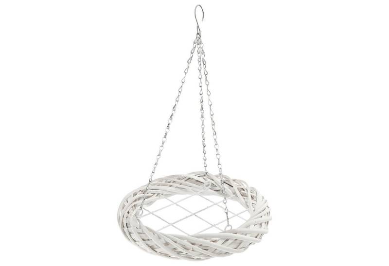 CEPEWA Dekokranz Weidenkranz zum Aufhängen oder Legen 35cm weiß Metallkette Dekokranz CEPEWA Dekokranz Weidenkranz zum Aufhängen oder Legen 35cm weiß Metallkette Dekokranz von CEPEWA