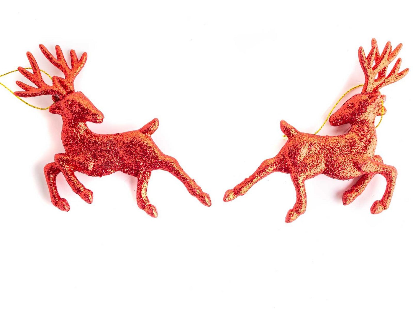 CEPEWA Dekoobjekt Deko Hirsch 2er Set mit Glitzerüberzug (Stück, 2 St., 1) von CEPEWA