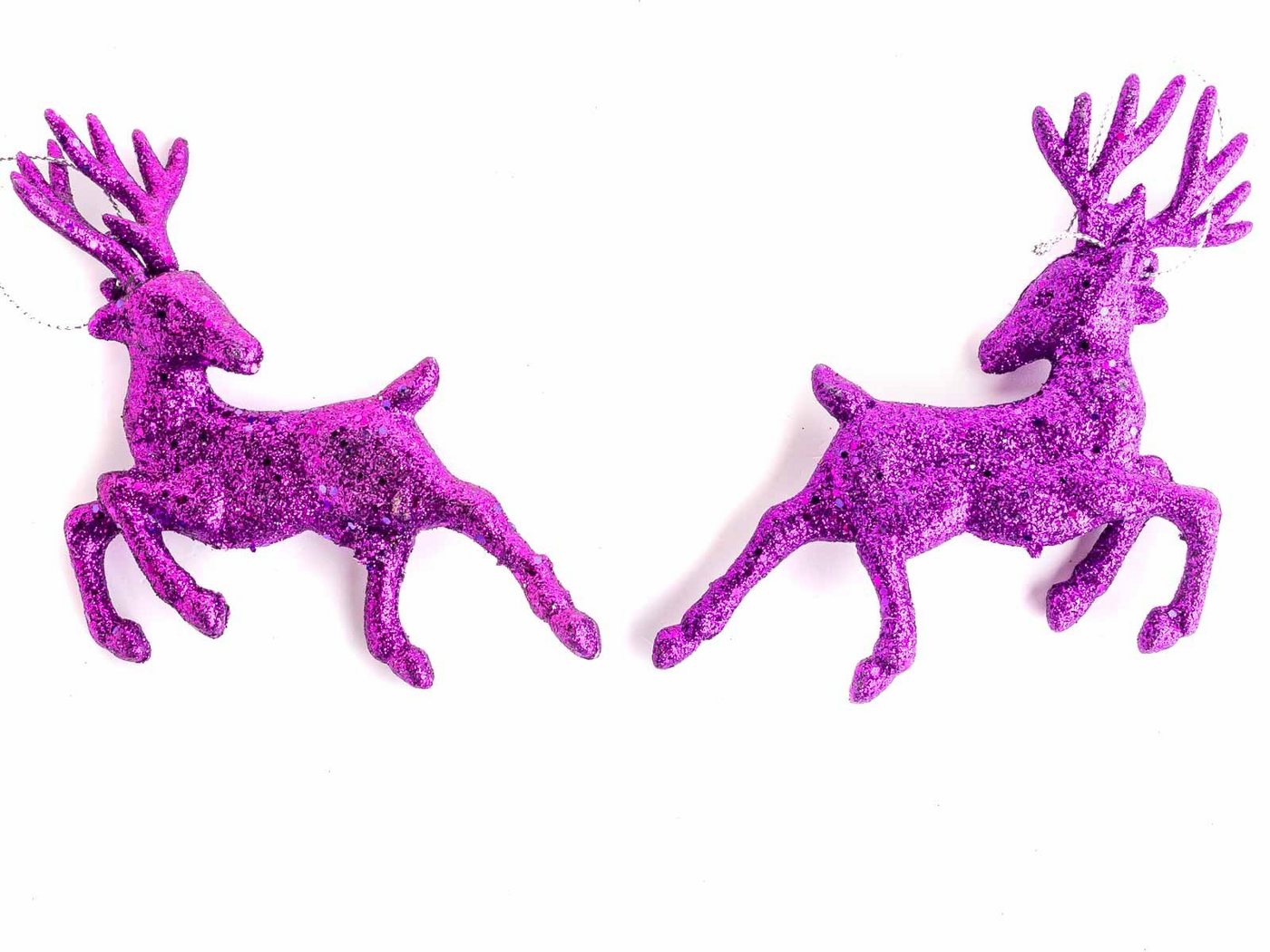 CEPEWA Dekoobjekt Deko Hirsch 2er Set mit Glitzerüberzug (Stück, 2 St., 1) von CEPEWA