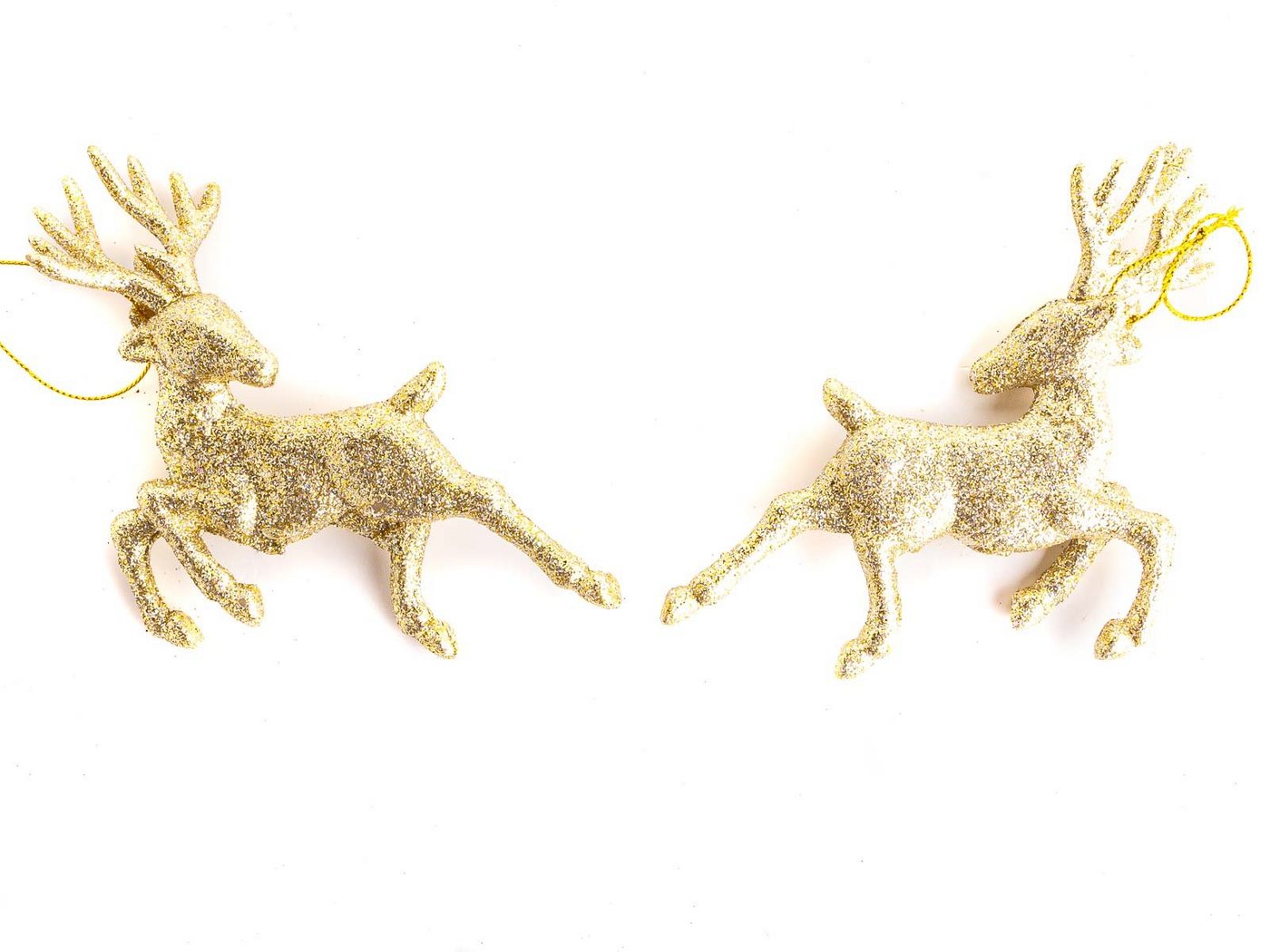 CEPEWA Dekoobjekt Deko Hirsch 2er Set mit Glitzerüberzug (Stück, 2 St., 1) von CEPEWA