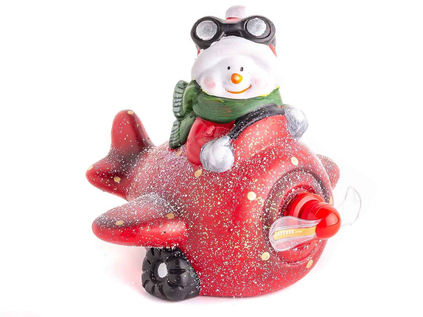 CEPEWA Dekoobjekt Dekofigur im Flugzeug mit LED im Propeller (Stück, 1 St., 1) von CEPEWA