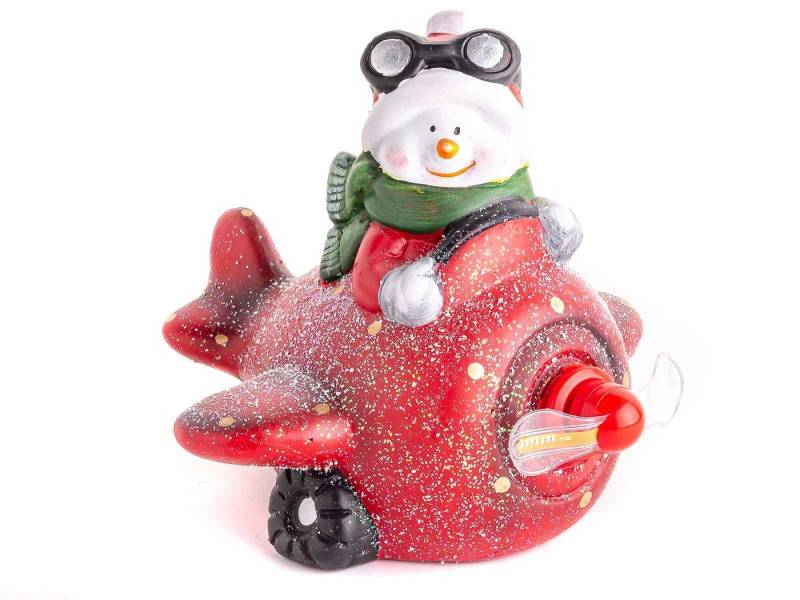 CEPEWA Dekoobjekt Dekofigur im Flugzeug mit LED im Propeller (Stück, 1 St., 1) von CEPEWA