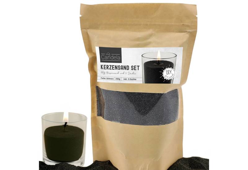 CEPEWA Formkerze DIY Kerzensand 5 Dochte 250gr schwarz Paraffinwachs Sandgranulat Wachs CEPEWA Formkerze DIY Kerzensand 5 Dochte 250gr schwarz Paraffinwachs Sandgranulat Wachs von CEPEWA