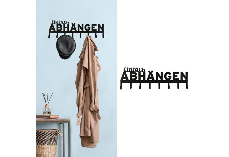 CEPEWA Garderobenleiste Garderobenleiste "Einfach Abhängen" Spruch 8 Haken von CEPEWA