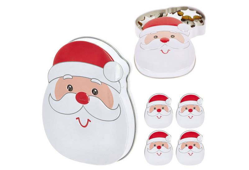 CEPEWA Geschenkbox Geschenkdosen Weihnachtsmann 6er Set Metall 9,5x12x2cm Nikolausgesicht CEPEWA Geschenkbox Geschenkdosen Weihnachtsmann 6er Set Metall 9,5x12x2cm Nikolausgesicht von CEPEWA