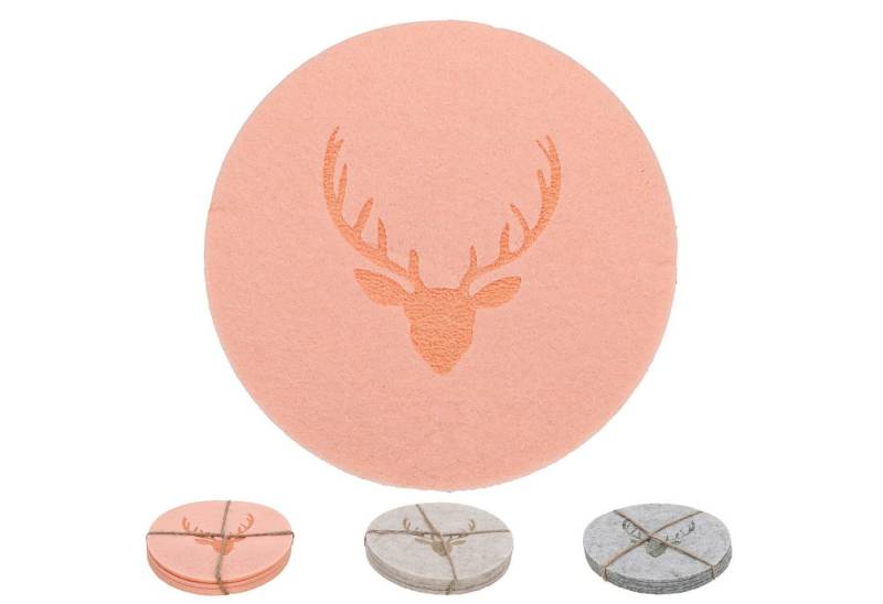 CEPEWA Glasuntersetzer Glasuntersetzer Hirschgeweih 12er Set Polyester Ø10cm rund 3 Farben CEPEWA Glasuntersetzer Glasuntersetzer Hirschgeweih 12er Set Polyester Ø10cm rund 3 Farben von CEPEWA