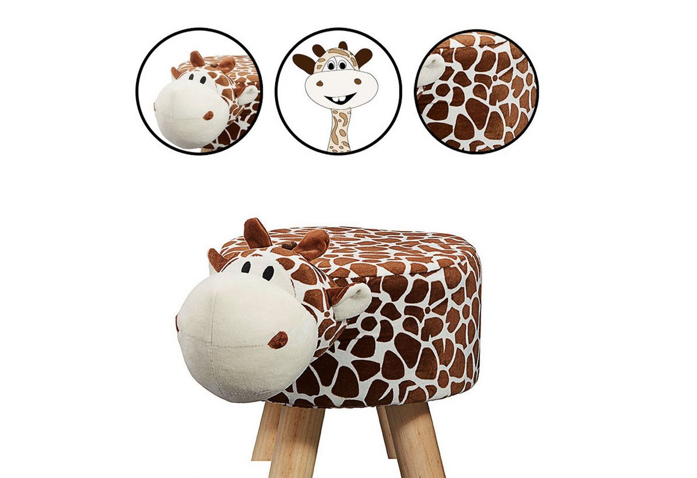 CEPEWA Kinderhocker Kinderstuhl Hocker Giraffe ca. 30cmH von CEPEWA