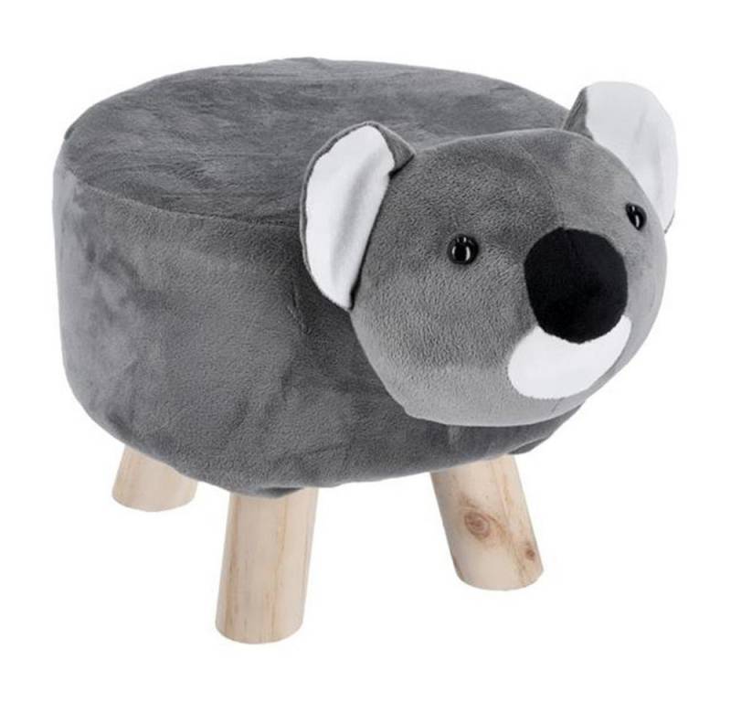 CEPEWA Kinderhocker Koala, Grau, aus Kiefernholz, 28 x 30 x 50 cm von CEPEWA