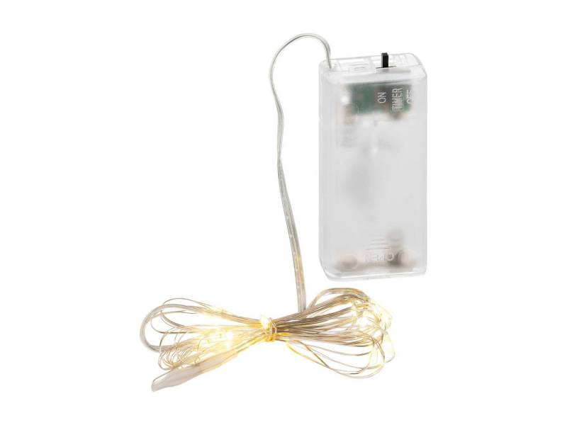 CEPEWA LED-Lichterkette, Batterie 6/18h Timer Draht 20 LED 1,9m von CEPEWA