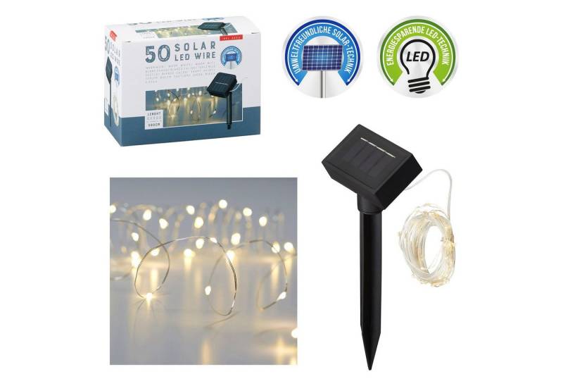 CEPEWA LED-Lichterkette 1x SOLAR LED-Lichterkette, 50x LED, 5.90m von CEPEWA