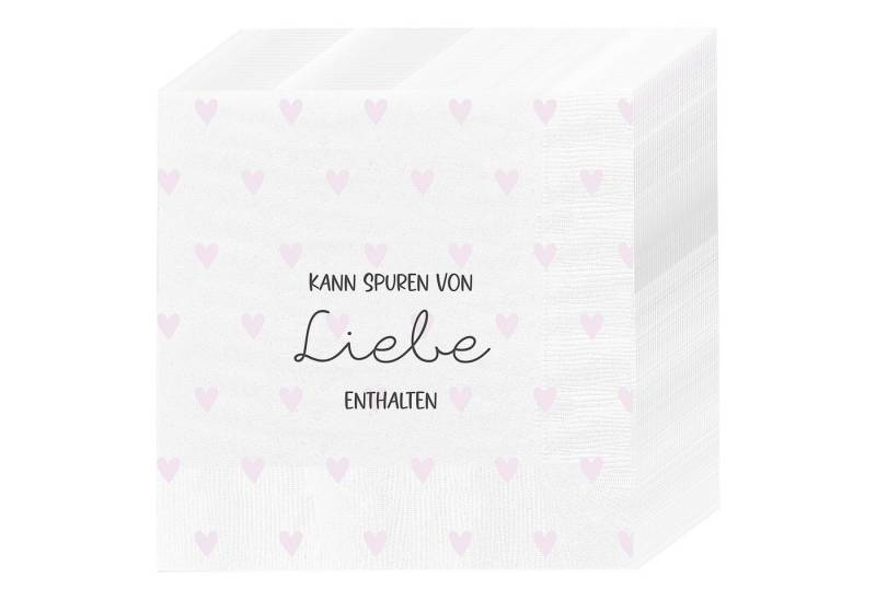 CEPEWA Papierserviette Servietten 'Liebe' 60er Set 33x33cm 3-lagig Papierserviette Tuch Herz von CEPEWA