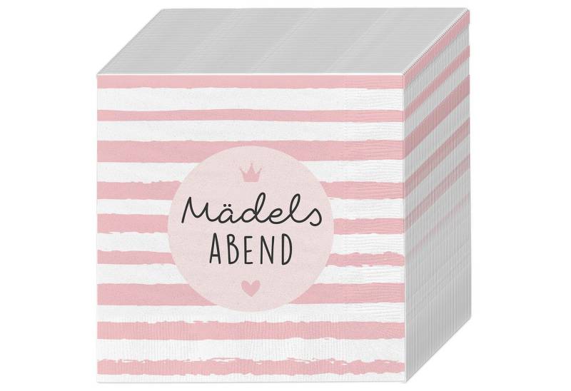 CEPEWA Papierserviette Servietten 'Mädelsabend' 80er Set 33x33cm 3-lagig Papierserviette Tuch von CEPEWA