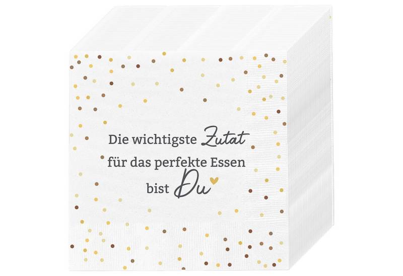 CEPEWA Papierserviette Servietten 'Schlaraffenland' 80er Set 33x33cm 3-lagig grau rosa von CEPEWA