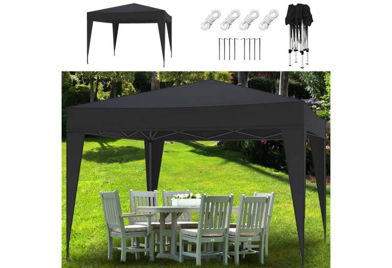 CEPEWA Partyzelt Pavillon Partyzelt 3x2,6x3m anthrazit Polyester 210D 4 Seile 8 Heringe von CEPEWA