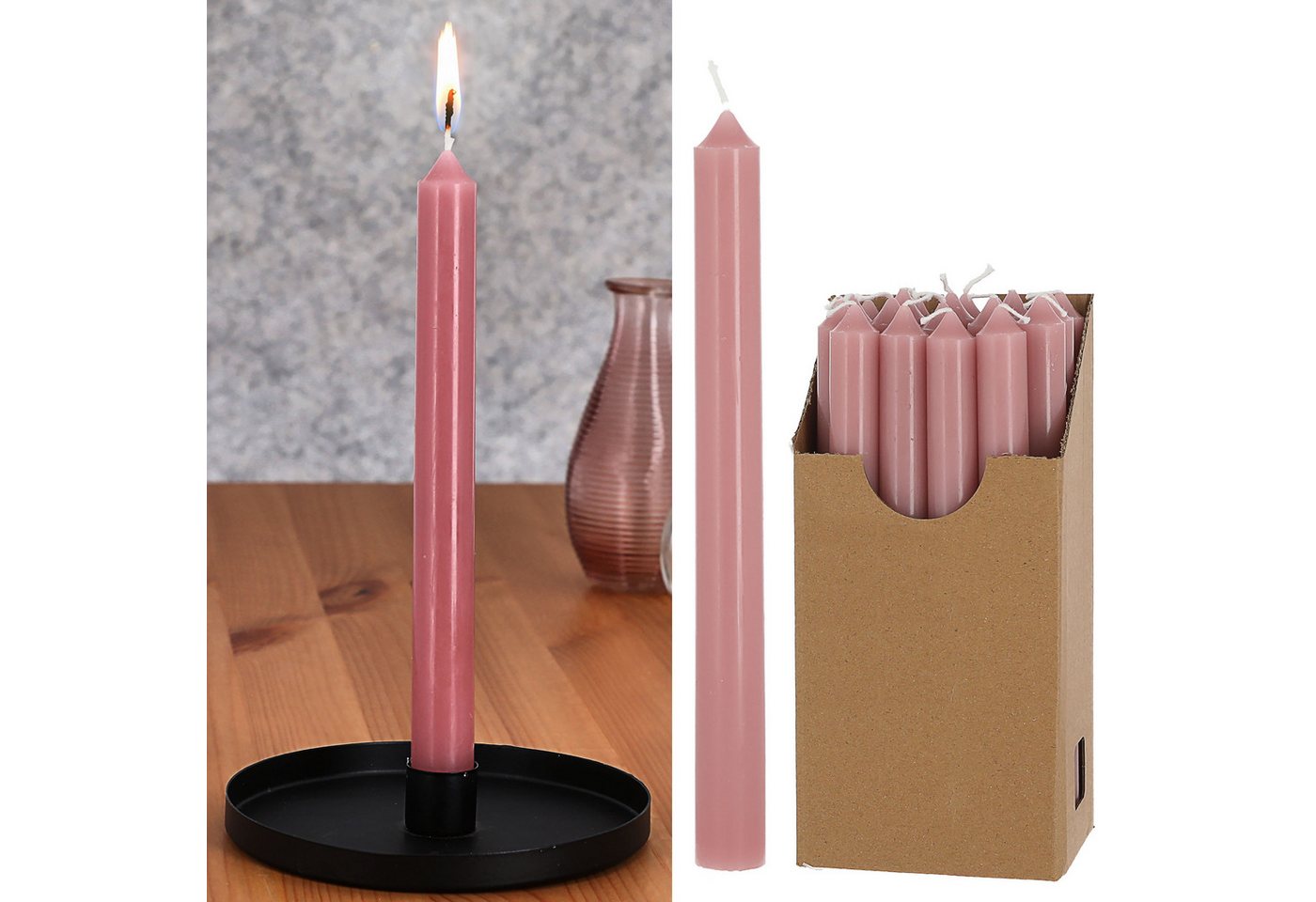 CEPEWA Tafelkerze Stabkerze 20er Set rosa 2x25cm Paraffin Dekokerze Kerze glänzend CEPEWA Tafelkerze Stabkerze 20er Set rosa 2x25cm Paraffin Dekokerze Kerze glänzend von CEPEWA