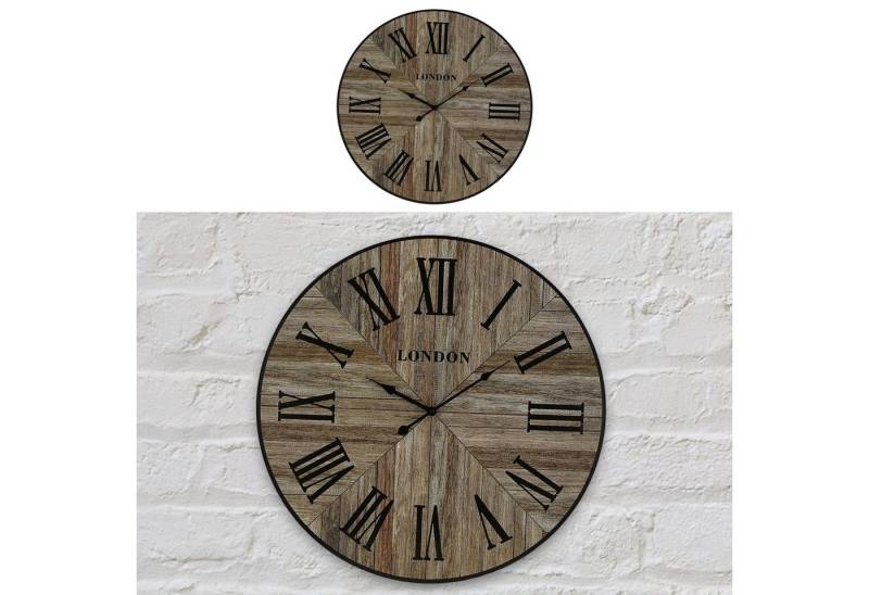CEPEWA Wanduhr Wanduhr XL Ø60cm natur Vintage batteriebetrieben CEPEWA Wanduhr Wanduhr XL Ø60cm natur Vintage batteriebetrieben von CEPEWA
