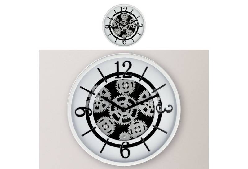 CEPEWA Wanduhr Wanduhr Zahnrad weiß Ø30x5,5cm Batterie CEPEWA Wanduhr Wanduhr Zahnrad weiß Ø30x5,5cm Batterie von CEPEWA