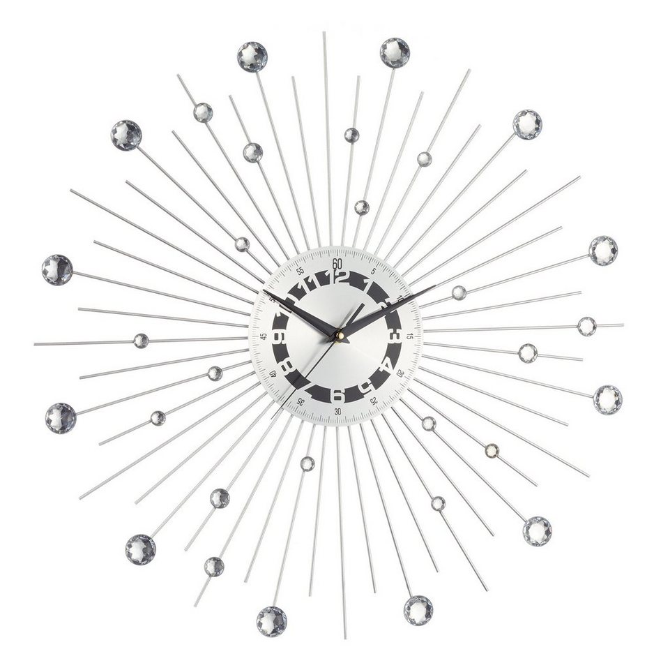 CEPEWA Wanduhr Wanduhr mit Strass Steinen Designerwanduhr von CEPEWA