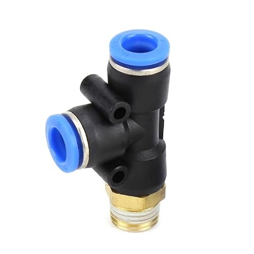 1 Stück Messing Ellenbogen T Pneumatische Fitting Push-in for 1/8 "-1/2" BSPT & 4-16mm Rohre Luft Vakuum(12-03 Pd) von CEQFSWHQ