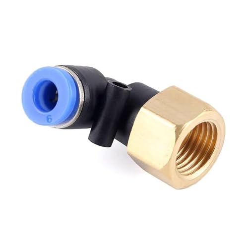 1 Stück Messing Ellenbogen T Pneumatische Fitting Push-in for 1/8 "-1/2" BSPT & 4-16mm Rohre Luft Vakuum(12-03 Plf) von CEQFSWHQ