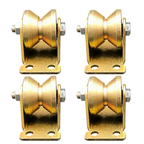 4 x Hochleistungs-Rollen mit V-Nut – langlebige Stahlschienenräder for Schiebetüren und Industriemaschinen, 4 Stück(4in) von CEQFSWHQ