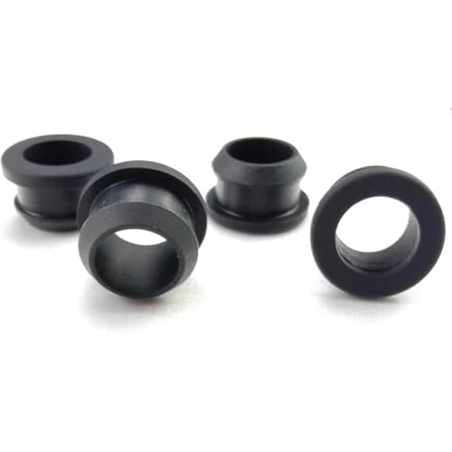 5 Stück Silikonkautschuk-Tüllen – Aufsteckbare Lochstopfen for Schutz von Kabeln, 4,5 mm – 50,6 mm, Schwarz(10.5mm(e 7.5mm)) von CEQFSWHQ