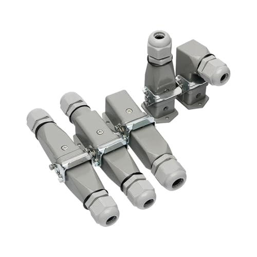 HA Hochleistungs-wasserdichter Steckverbinder, 4/5/6/8-polig, industrieller Luftfahrtstecker – 10 A, Schutzart IP65, einfache Installation, 1 Stück(4 Terminal Type B) von CEQFSWHQ