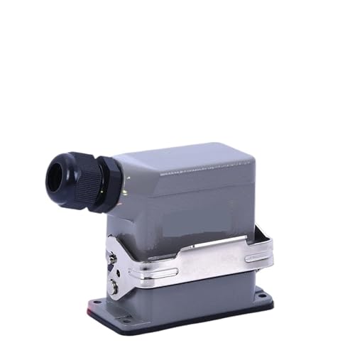 Heavy Connectors HE-24B Industrieller rechteckiger Steckverbinder - 6, 10, 16, 24, 32, 48 Adern - Wasserdicht und vibrationsbeständig(48 Core Side Entry) von CEQFSWHQ