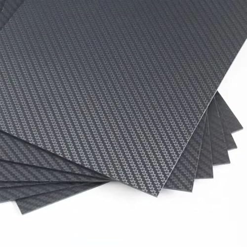 Hochfeste 3K-Twill-Kohlefaserplatte 75 x 125 mm – leicht und langlebig for RC-Modelle, Drohnen und mehr, 1 Stück(2.0mm plain matte) von CEQFSWHQ