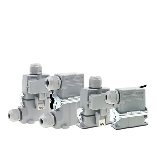 Hochleistungsstecker HDC-HA-10/16 – 10/16-adrig, 250 V, 16 A, wasserdichter industrieller Luftfahrtstecker, 1 Stück(10 High Base Top) von CEQFSWHQ