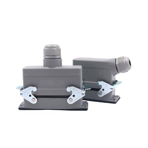 Industrieller rechteckiger schwerer Steckverbinder HDC-HE-006, 6-adriger Stift, 16 A wasserdichter Luftfahrtstecker for die industrielle Automatisierung, 1 Stück(Lateral Line) von CEQFSWHQ