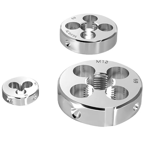 M2 bis M52 Metrisches Linksgewinde-Schneideisen - Präzisions-Rundgewindeschneideisen for Metallmaterialien, 1 Stück(M2 x 0.4 (Outside 12mm)) von CEQFSWHQ