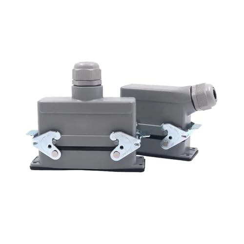Rechteckige schwere Steckverbinder - 4 bis 48-adrige Stifte, 16 A wasserdichter Luftfahrt-Kopfstecker for die industrielle Automatisierung, 1 Stück(32 Core Lateral Line) von CEQFSWHQ