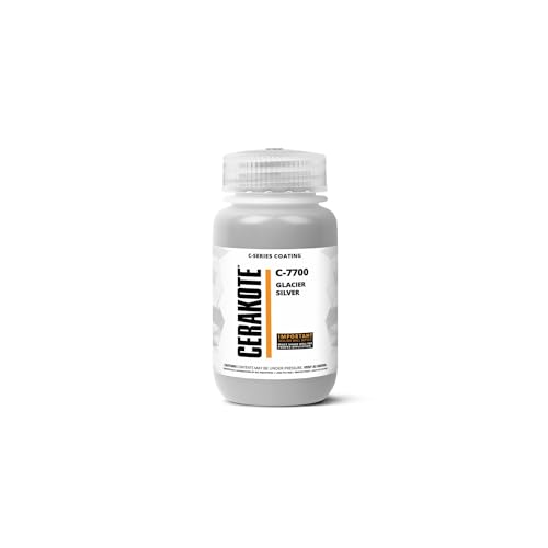 CERAKOTE® (AIR CURE) C-Serie Ice Silver (4 oz) | C-7700T | Unsere Keramik-Technologie kombiniert Leistung mit Farbe auf allen Metallen, Polymer + More von CERAKOTE