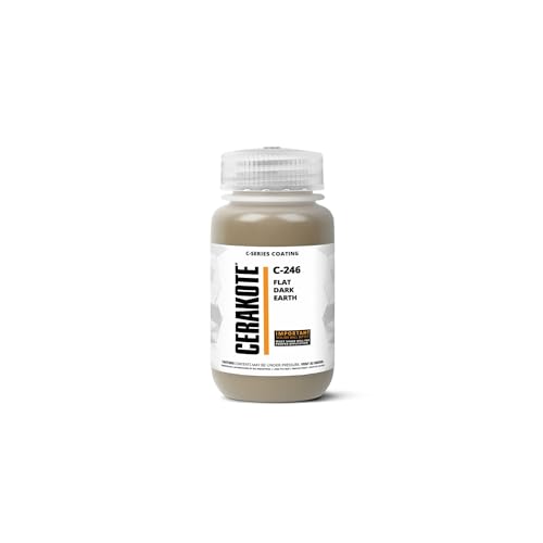 CERAKOTE® (AIR CURE C-Serie Flat Dark Earth, 4 oz) | C-246T | Unsere Keramik-Technologie kombiniert Leistung mit Farbe auf allen Metallen, Polymeren + More von CERAKOTE