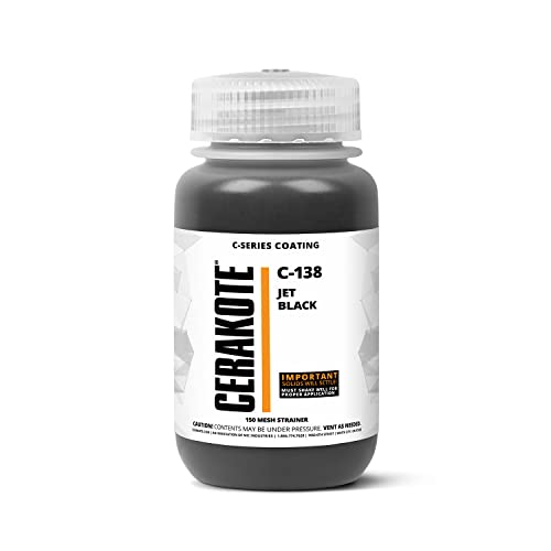 CERAKOTE® (AIR CURE C-Serie Jet Black (16 oz) | C-138P | Unsere Keramik-Technologie kombiniert Leistung mit Farbe auf allen Metallen, Polymeren + mehr von CERAKOTE